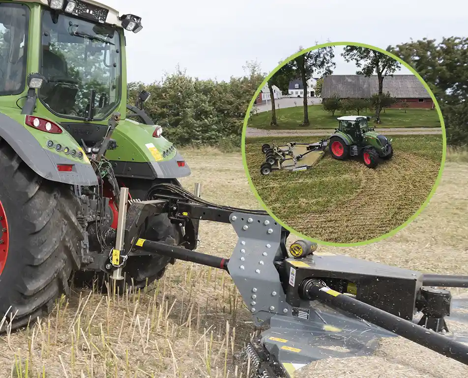 Semi-mounted-headstock-Tiger-Rotary-Mower green tec tiger
